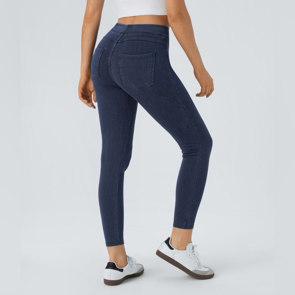 Halara Flex™ High Waisted Pocket Denim Casual Leggings - size Large